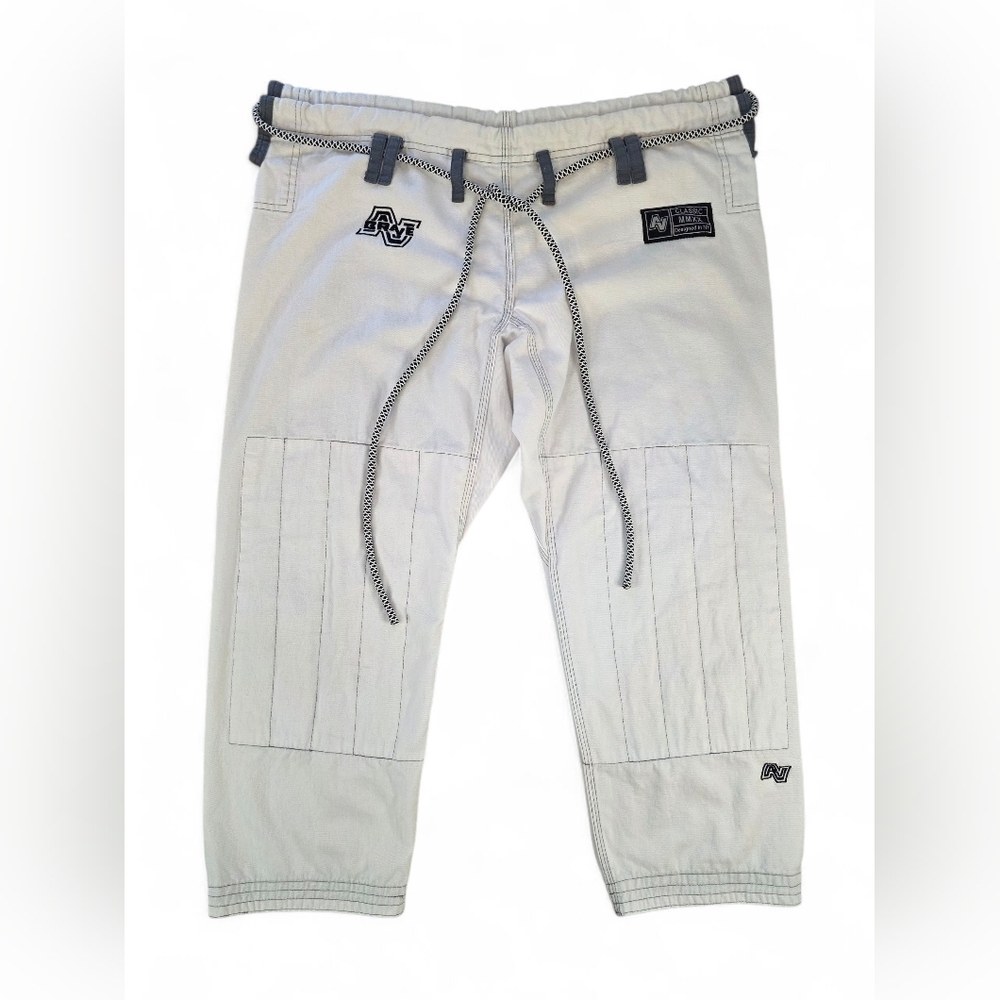 AV Brave Classic MMXX Cropped BJJ Gi Pants White Drawstring Men Size A1